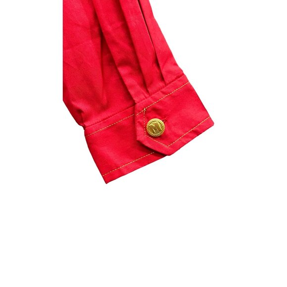 NWT Bob Mackie Wearable Art Red Embroidered Starburst Jacket Womens Small Tunic - Picture 10 of 16